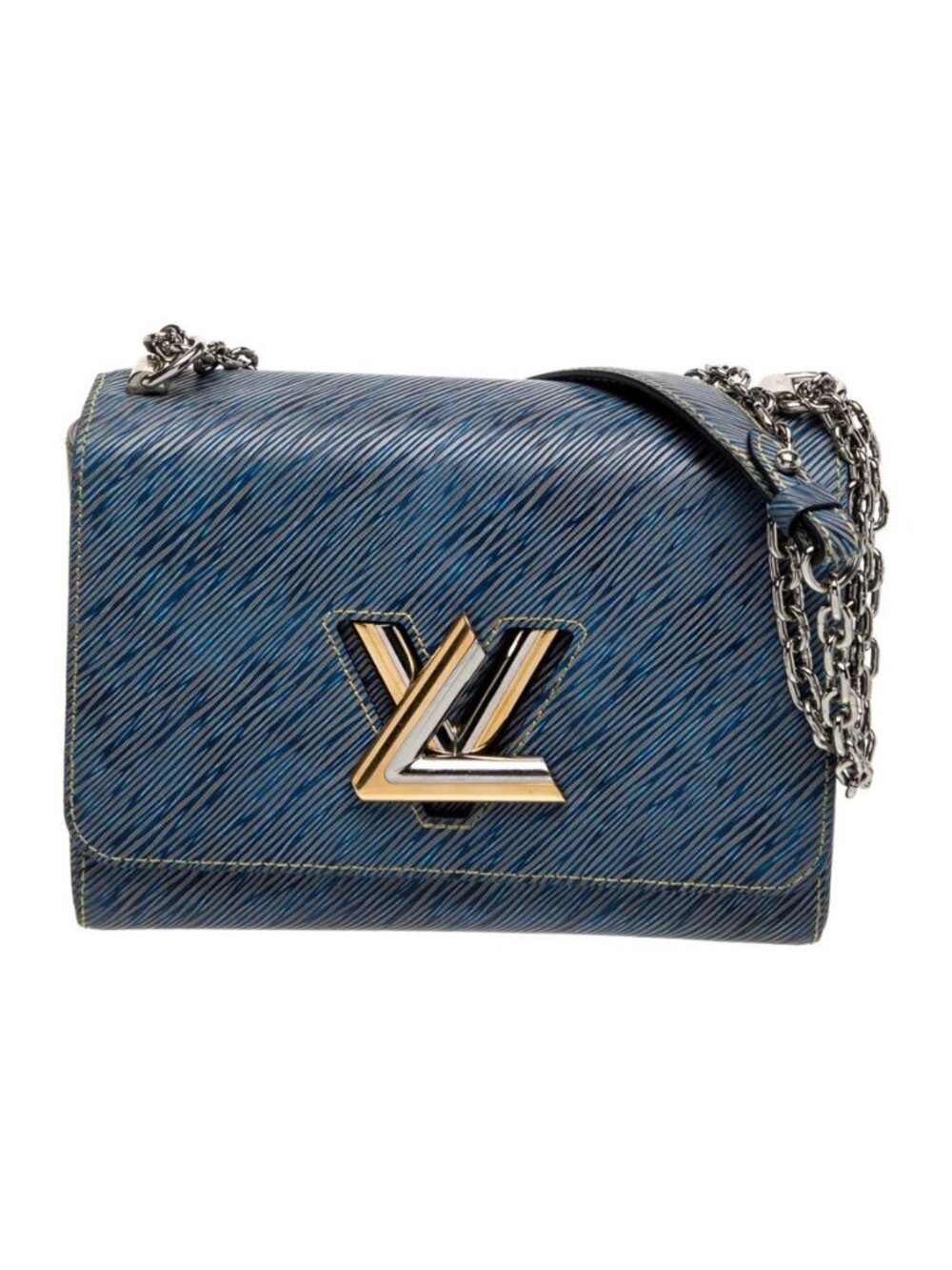 NWT - Louis Vuitton Twist MM Blue Epi Leather Chain Shoulder Bag